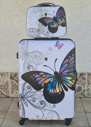 Поликарбонат бютик чемодана madisson 16820 butterfly 🦋