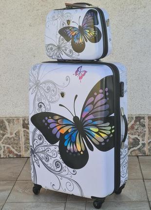 Поликарбонат бютик  чемодана madisson  16820 butterfly  🦋