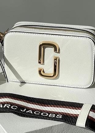 Сумка marc jacobs small camera bag white gold1 фото