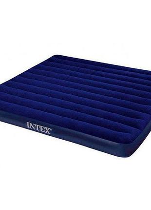 Надувная кровать intex 152 х 203 х 25 см синий (64759)