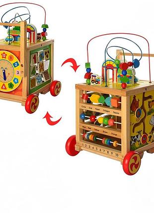 Деревянная игрушка woody центр развивающий, лабиринт, (md2000)