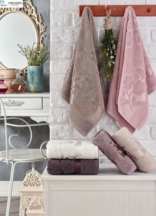 Набір рушників dolphin classic cotton, 6 штук, 70x140 см, (2507_e713_erin)