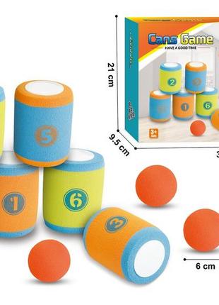 Гра a-toys банки, 6 банок, 3 м'ячики, (6633)