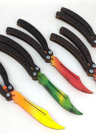 Игрушечный декор нож деревянный balisong-ultra 5шт/упак. (312307)