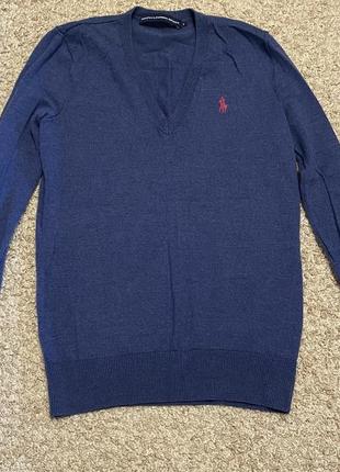 Шерстяной пуловер джемпер ralph laurent 100% мериносовая шерсть1 фото