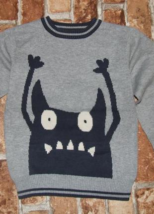 Хлопковый свитер кофта мальчику 3 - 4 года джемпер2 фото