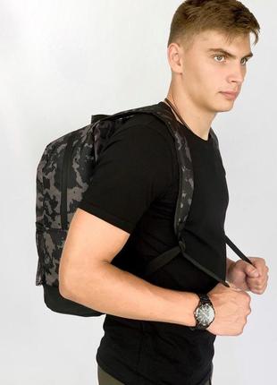 Спортивный камуфляжный серый рюкзак в стиле милитари7 фото