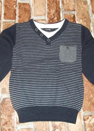 Кофта свитер обманка мальчику 2 - 3 года george4 фото