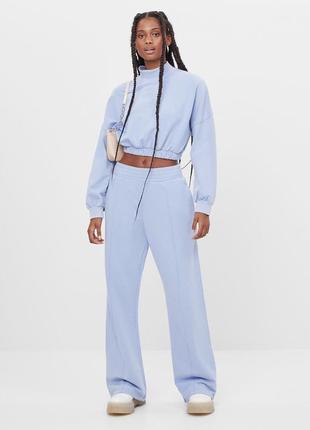 Довгі широкі штани bershka wide leg