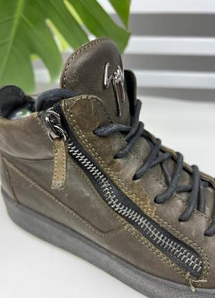Оригінальні шкіряні черевики giuseppe zanotti5 фото