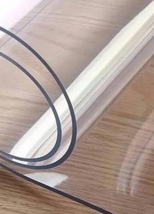 М'яке скло силіконова скатертина на стіл soft glass захист для меблів 1.5х1.0 м (найвища якість)3 фото