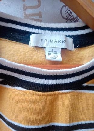 Яркий,обьемный свитшот на флисе в полоску р.s-m primark7 фото