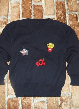 Хлопковая кофта джемпер  свитер мальчику 3 - 4 года george1 фото