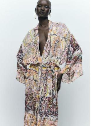 Кімоно з принтом zara