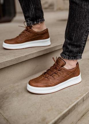 Мужские кроссовки south mars brown white 40-41-42-43-44-454 фото