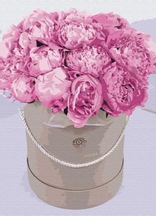 Картина по номерам brushme пионы для любимой 40*50, bs30726