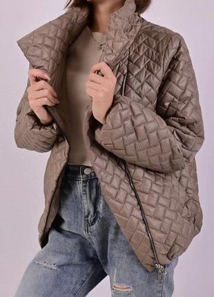 Женская стеганая демисезонная куртка, фабричное качество, tiara, см. замеры в описании2 фото