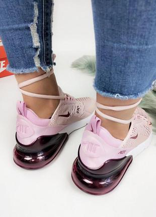 Шикарные кроссовки nike в розово-бордовом цвете2 фото