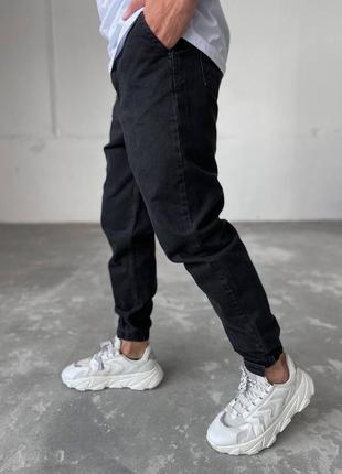 Джинсы на липучках темно-синие / повседневные мужские брюки джинсы на весну4 фото