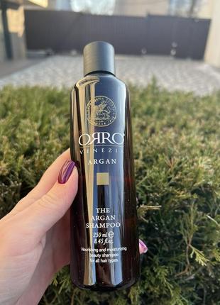 Поживний шампунь для відновлення волосся з олією аргани orro venezia argan1 фото