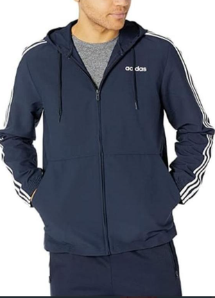 Спортианая куртка adidas men's essentials 3-stripes woven windbreaker разм хл -1 фото