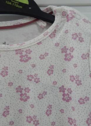 Детская кофта-лонгслив для девочки lupilu в цветочный принт3 фото