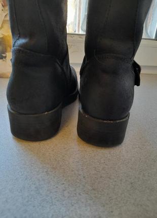 Кожаные сапоги деми 36 демисезонные ботинки байкерские грандевиэ гранж5 фото