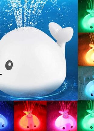 Игрушка для ванной кот bath toys светится с фонтаном, детский фонтанчик для купания из подсветки2 фото