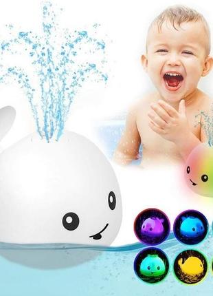 Игрушка для ванной кот bath toys светится с фонтаном, детский фонтанчик для купания из подсветки4 фото