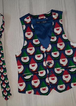 Жилетка и галстук новогодние