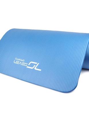 Тренировочный коврик для йоги и фитнеса 7sports nbr yoga mat mts-1 (180*60*0,8см.) голубой3 фото
