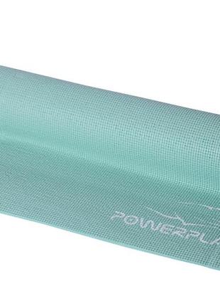 Килимок для йоги та фітнесу powerplay 4010 pvc yoga mat м'ятний (173x61x0.6)2 фото