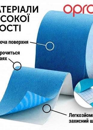 Специальная вспомогательная лента кинезиологический тейп oprotec kinesiology tape tec57542 синий 5см*5м7 фото