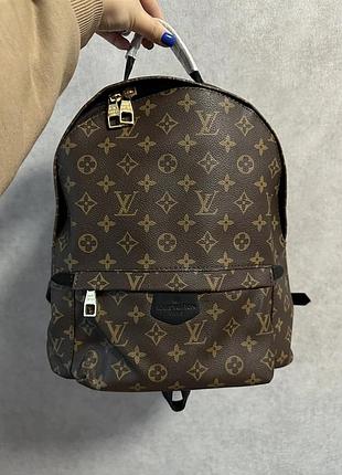 Брендовий великий рюкзак в стилі діор еко шкіра люкс коричневий з логотипами