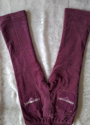 Джинсы вельветовые брюки sani на флисе, 4т, 104 см3 фото