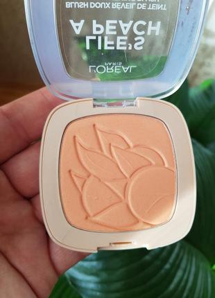 Румяна для лица лореаль l'oreal paris life's a peach blush 01 peach addict3 фото