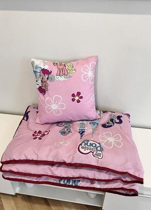 Детский набор комплект  подушка одеяло