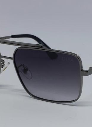Чоловічі в стилі dita сонцезахисні окуляри темно сірий градієнт в сріблястому металі