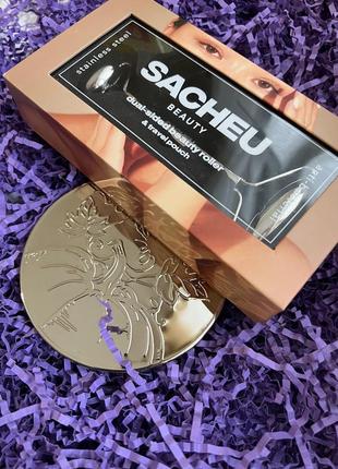 Роллер для лица из нержавеющей стали sacheu beauty