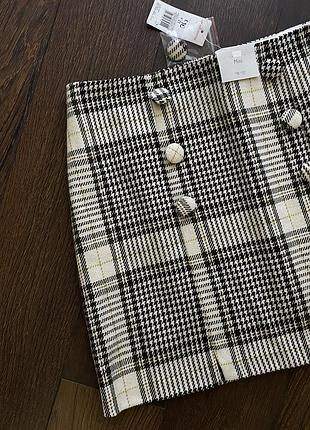 Юбка классическая в клетку мини