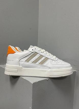 Женские кроссовки adidas dass-ler white beige orange / smb7 фото