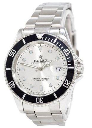 Часы rolex submariner  silver black silver