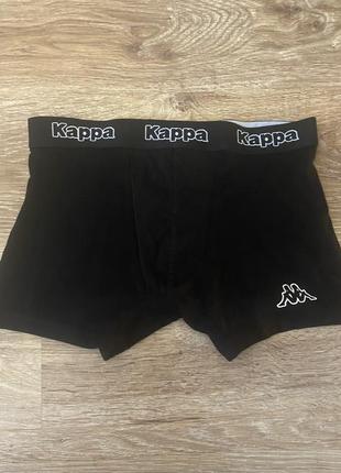 Классные, трусы, боксерки, коттоновые, мужские, черного цвета, от дорогого бренда: kappa2 фото