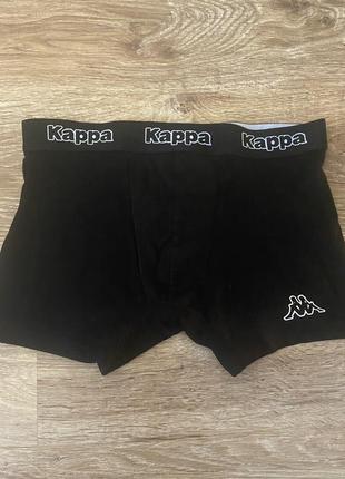 Классные, трусы, боксерки, коттоновые, мужские, черного цвета, от дорогого бренда: kappa4 фото