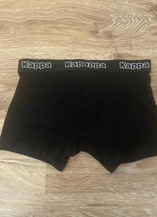Классные, трусы, боксерки, коттоновые, мужские, черного цвета, от дорогого бренда: kappa8 фото