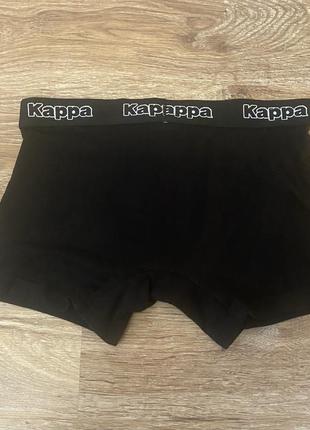 Классные, трусы, боксерки, коттоновые, мужские, черного цвета, от дорогого бренда: kappa7 фото
