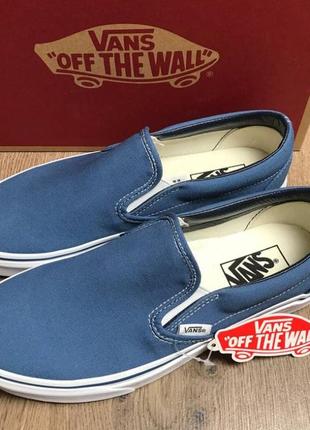 Оригинальные женские синие текстильные кеды vans2 фото