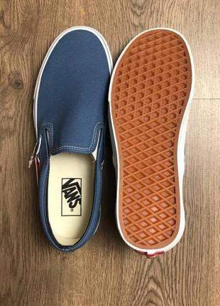 Оригинальные женские синие текстильные кеды vans5 фото