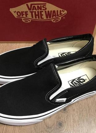 Оригинальные женские черные текстильные кеды vans2 фото