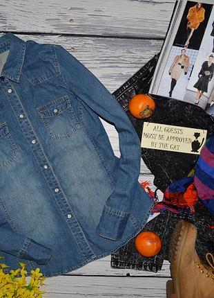 38/м фірмова жіноча джинсова сорочка блуза блузка